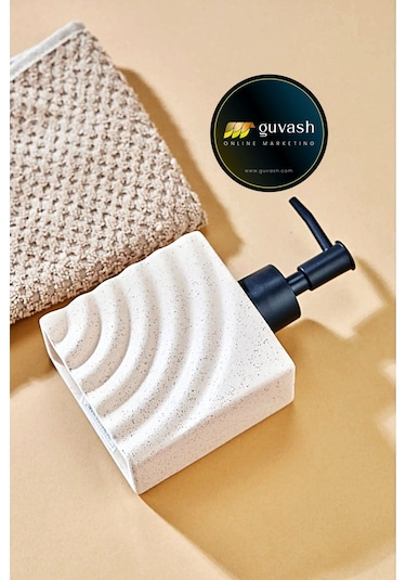 Lüx Modern Taş Görünümlü Sıvı Sabunluk Mükemmel Kalite Gri