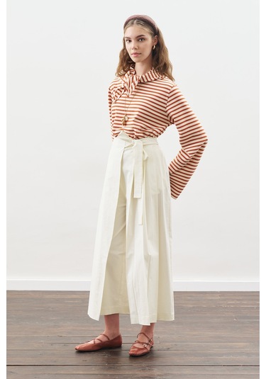 Etek Görünümlü Pantolon Ekru Ekru