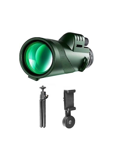 Wezone 40x60 Yeşil Dürbün - Gece Görüşlü, Telefon Bağlantılı, Tripodlu Profesyonel Teleskop