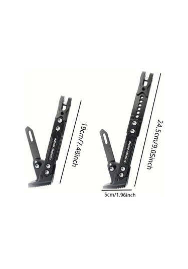 Chuangyinshop Silvery 1 Adet Motorcycle Ayarlanabilir Yan Sehpa Cnc Aluminyum Alaşım 3 Bacaklı Tripod Desteği Off Road Scooter Motocross