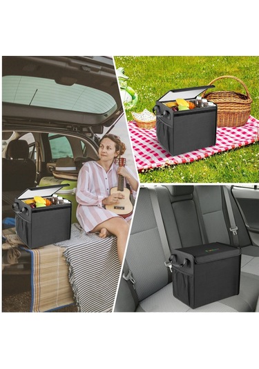 Cbtx Funadd Fa0501 Katlanabilir Araba Bagaj Saklama Kutusu Sızdırmaz Gıda Yalıtımlı Çanta Siyah
