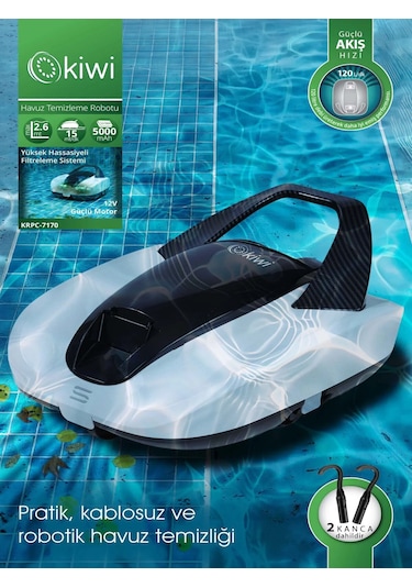 Kiwi Krpc-7170 Kablosuz Havuz Temizleme Robotu