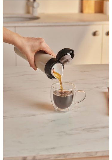 Karaca Pluton Çelik Sızdırmaz Termos Krem 450 ml