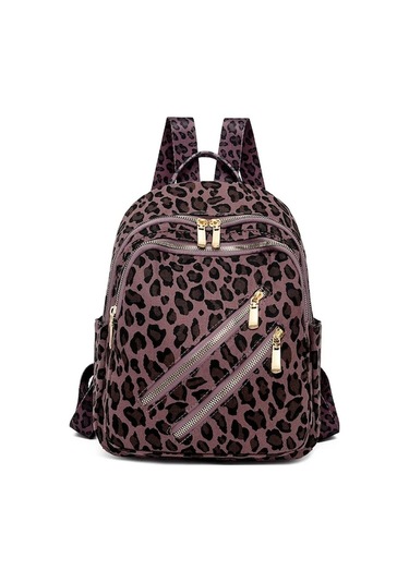 Zyzqstore Şık Rahat Leopar Sırt Çantası Çok Bölmeli Zarif Çok Renkli Küçük Model Çok Renkli
