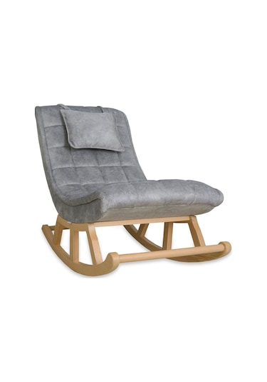 Asedia Asedia Miskin Naturel Kül Gri Sallanan Sandalye Dinlenme Koltuğu