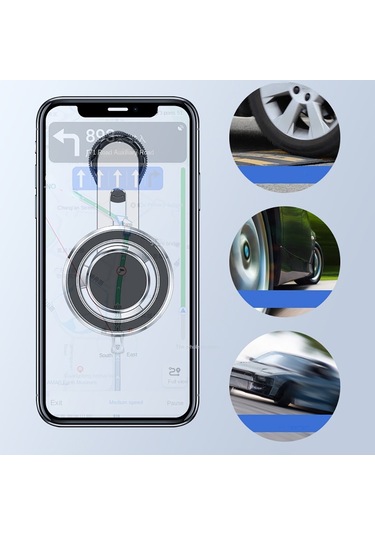 Jmary Mh-78 Havalandırma Tasarımlı Magnetik Araç Telefon Tutucu Siyah