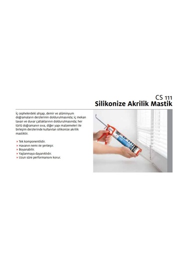 Ceresit Cs 111 Silikonize Akrilik Mastik Siyah 240 Ml