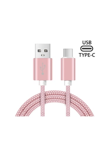 Anatoliadelight Tip C Usb Hızlı Şarj Kablosu Samsung Uyumlu Moto Xiaomi Redmi Poco Oppo Vıvo Realme Huawei İçinpembe2m