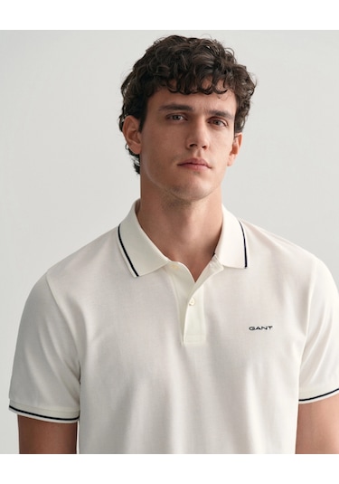 Gant Erkek Pike Polo T-shirt Regular Fit Beyaz
