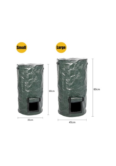 Singree "kompost Poşeti - Dayanıklı Pe Malzeme, Su Geçirmez, Katlanabilir Bahçe Atık Çantası"