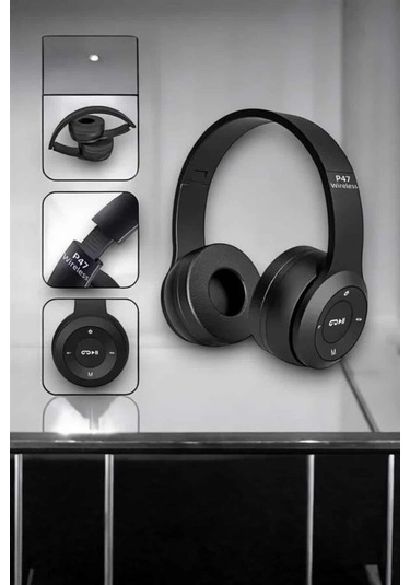 Bfs Kulak Üstü Tf Kart Ve Aux Destekli Ergonomik Bluetooth Kulaklık