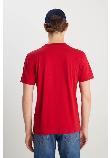 Wrangler Regular Fit Small Logo Kırmızı Erkek T-shirt Mw70md33uu Kırmızı