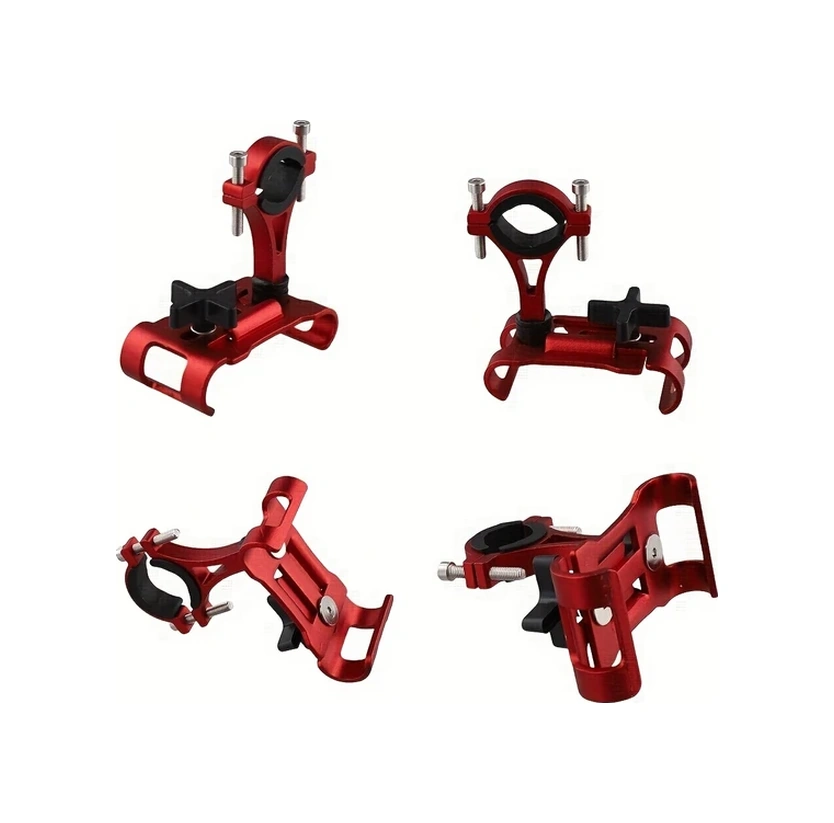 Hightower Alüminyum Alaşım Bisiklet Telefon Tutucu 4 Vidalı Ayarlanabilir Kelepçe Motosiklet Scooter Araç Gümüş Gri