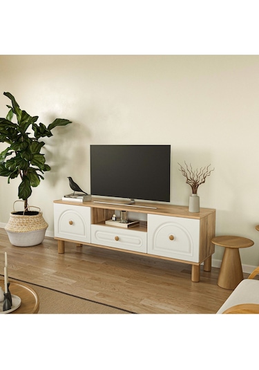 Bohem Tv Ünitesi 180 Cm Mdf N Kapak Çizgili Atlantik Çam