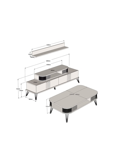 Variant Eylül Tv Ünitesi Ve Orta Sehpa