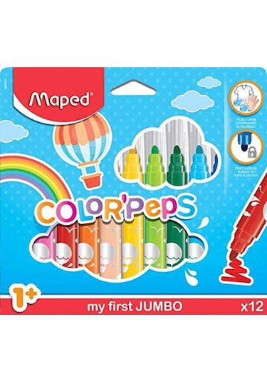 Maped Keçeli Boya Kalemi Maxi 12 Renk 846020