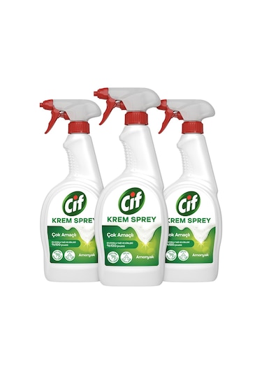 Cif Krem Sprey Amonyaklı 3 x 750 ML + Mikrofiber Bez