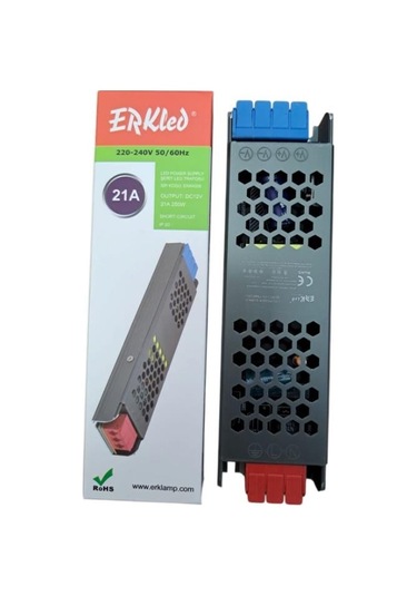 Erkled Ultra Slim 12v Ip20 250w 20 Amp Led Trafo Erk-4006