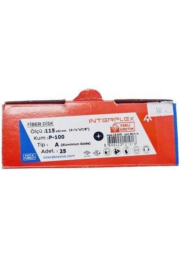 Fiber Disk Zımpara Interflex V115 100 Kum 25 Adet