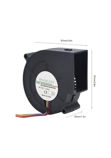 Xindoker 12v Dc 2.94a Hava Akımı 37.97 Cfm Turbin Blower Fan, Yüksek Güvenlikli, Uzun Ömürlü, İç/harici Sıcaklık Kontrolü Ve Ventilasyon İçin Diğer