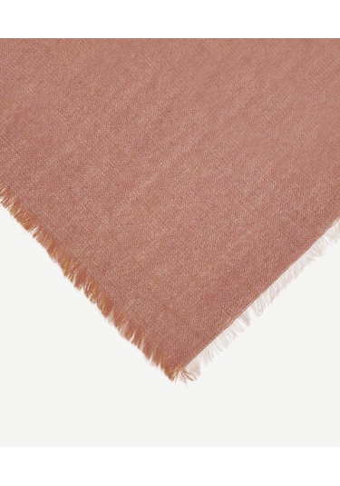 Yargıcı Çift Taraflı Yün Şal Gül Kurusu