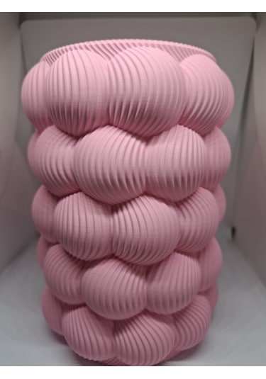 Bubble Vazo - 16 Cm Pembe