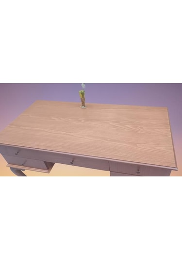 Çalışma Masa Klasik Model Kayın Aslan Ayak Ve Kaplama Tabla 5 Çekmece El Yapımı