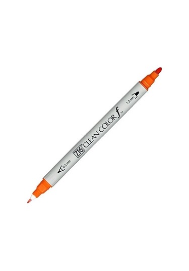 Zig Clean Color Çift Uçlu Keçeli Kalem Fosforlu Turuncu Tcs-6000T