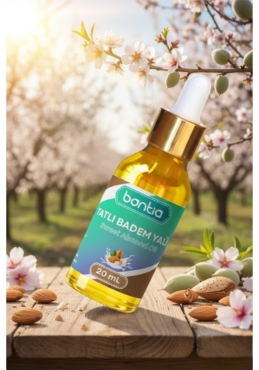 Tatlı Badem Yağı 20 Ml Soğuk Sıkım %100 Saf Kaş Kirpik Ve Saç Bakımı 20 ML