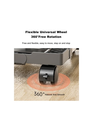 Moveevo Beyaz Ayarlanabilir Cpu Stantı - Taşınabilir Bilgisayar Kasa Tabanı, Hava Akışı Sağlayan Kaydırmalı Raf