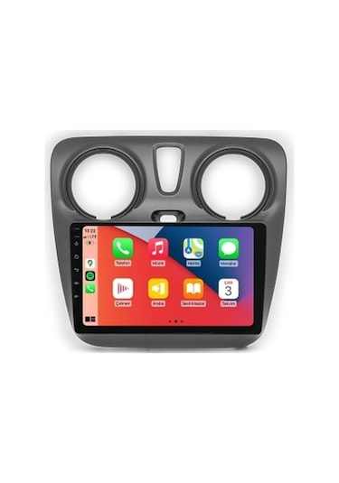 Dacia Lodgy 2012-2020 4gb Ram 32gb Hafıza 4 Çekirdek Carplay Kamera Android Multimedya 9"