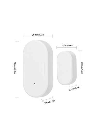 Aubyhe Zigbee 3.0 Akıllı Pencere/kapı Sensörü - Uzak İzleme Ve Uyarı - Akıllı Ev Entegrasyonu - Pil Düşük Uyarısı - Beyaz Zigbee Ağ Geçidi Gereklidir