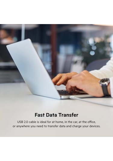 Belkin Braided 100w Usb-c Kablo Beyaz - 2 Metre