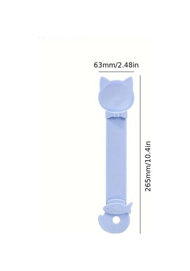 Elmpaly Pembe Uzun Saplı Easy-squeeze Kedi Maması Dispanseri Yalatmalı Yaş Mama Kaşığı