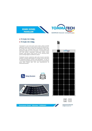 Tommatech 110 Watt Esnek Panel