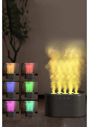 Ultrasonik Hava Nemlendirici 7 Renk Işıklı Aroma Difüzörü Dinamik Buhar Makinesi 1000 Ml