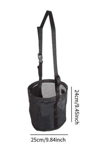 Homyl At Yem Torbası File Nefes Alabilen Güçlendirilmiş Siyah Siyah