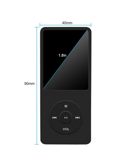 Gajeena 1.8 İnç Tft Ekranlı Ultra İnce Mp3 Çalar, Radyo, Kayıt, E-kitap Ve Harici Ses Desteği, Mavi