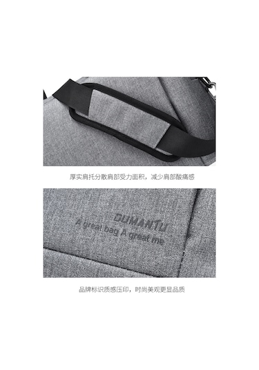 Oumaantu 020 Oxford Kumaş Omuz Askılı Laptop Çantası Siyah