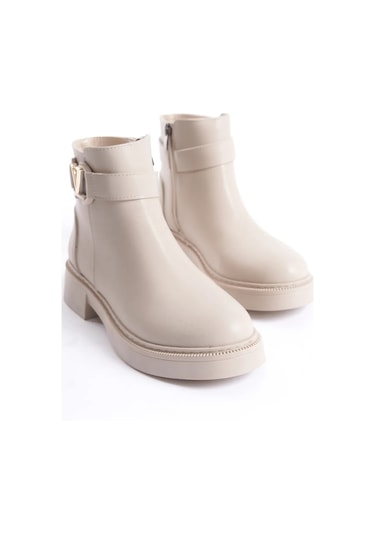 D0802 Kadın Yanı Tokalı Ortopedik Soğuk Geçirmez Bot Nut