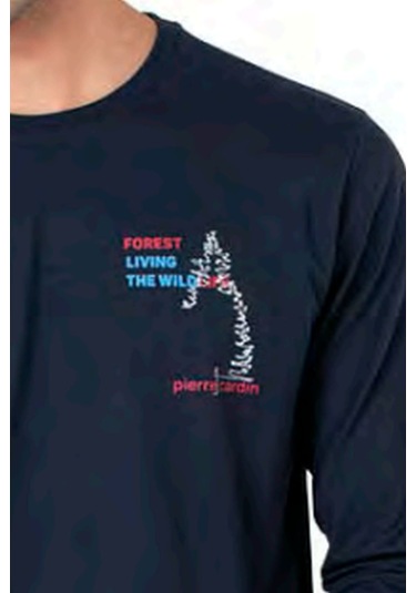 Pierre Cardin 6103 Erkek Uzun Kollu Bisiklet Yaka Pijama Takımı-lacivert Lacivert