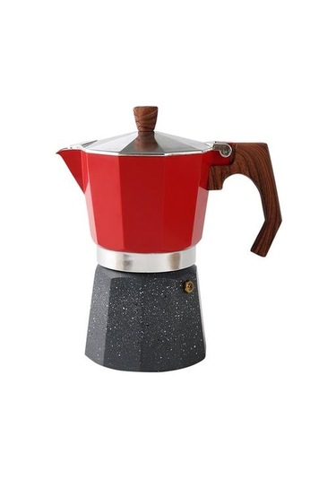 300 Ml Talice Stil Moka Pot Türk Cezve Sekizgen El Yapımı Alüminyum Pot Kahve Eşyaları Kahve Tencereler