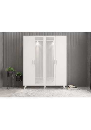 Açelya Portmanto Vestiyer Ayakkabılık Beyaz - Ücretsiz Kurulum M2