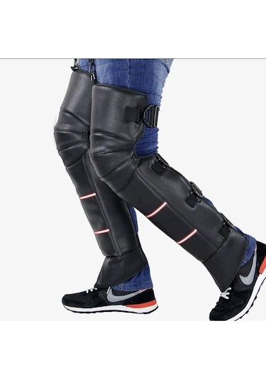 Motosiklet Bacak Örtüsü Polarlı Cırt Ayarlı Standart Motor Diz Örtüsü Soğuk Rüzgar Yağmur Koruma Yr