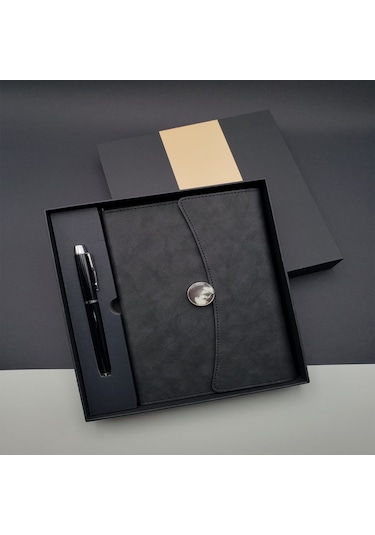 Hediye Defter Kalem Seti - Siyah Renk