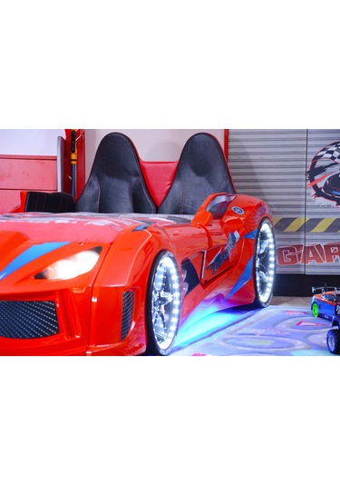 Setaymobilya Bazalı Arabalı Yatak , Audi V7 Full Led Bazalı Araba Yatak *Setay