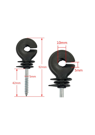 Xindoker 20 Adet Çiftlik Elektrikli Çit İzolatörü, Otomatik Vidalama Tipi Hayvan Barajı İzolasyon Çivi