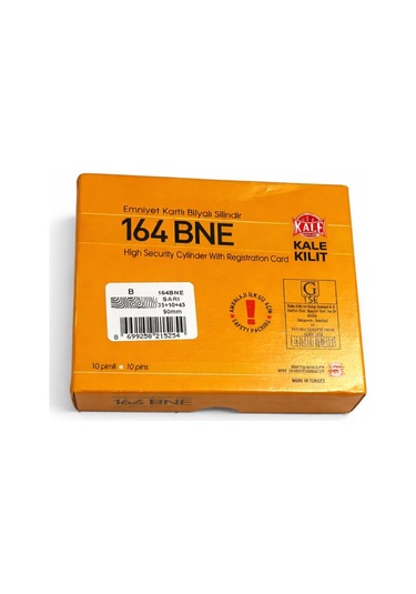 Kale 164bne Bilyalı Barel Sarı 90mm Kapı Kilit