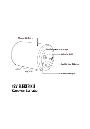 Werd Karavan Su Isıtıcı 12v Boiler - 10 Litre-1163