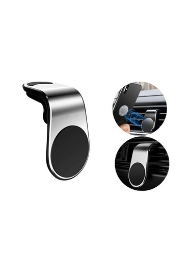 Telefon Tutucu Gümüş Mıknatıslı Havalandırma L Tip 5901081